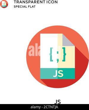 Js vector icon. Flat style illustration. EPS 10 vector. Stock Vector