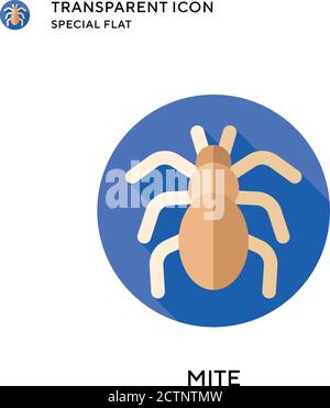 Mite vector icon. Flat style illustration. EPS 10 vector. Stock Vector