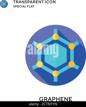 Graphene vector icon. Flat style illustration. EPS 10 vector. Stock Vector