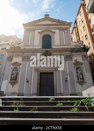 Exterior View Of The Church Of San Giorgio dei Genovesi In Naples - Italy Stock Photo