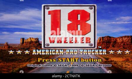 18 Wheeler American Pro Trucker - Sony Playstation 2 PS2 - Editorial use only Stock Photo