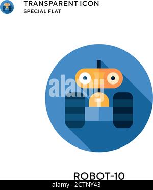 Robot-10 vector icon. Flat style illustration. EPS 10 vector. Stock Vector