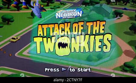 Jimmy Neutron Boy Genius - Attack of the Twonkies - Sony Playstation 2 PS2 - Editorial use only Stock Photo