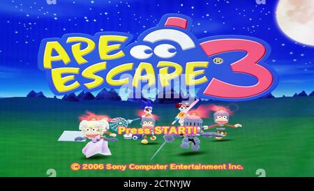 Ape Escape 3 - Sony Playstation 2 PS2 - Editorial use only Stock Photo
