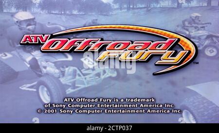 ATV Off Road Fury - Sony Playstation 2 PS2 - Editorial use only Stock Photo