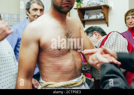 religious ritual los empalaos - the empaled - takes place in Valverde ...