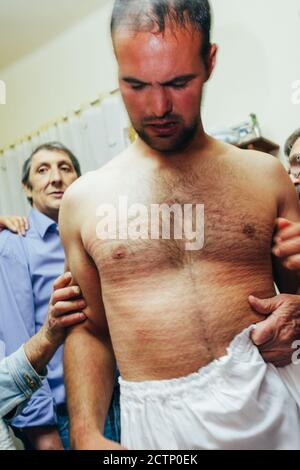 religious ritual los empalaos - the empaled - takes place in Valverde ...