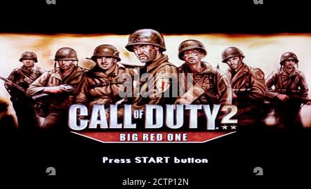 Call of Duty Big Red One - Sony Playstation 2 PS2 - Editorial use only Stock Photo