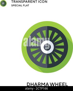 Wheel of Dharma icon, flat style Stock Vector Image & Art - Alamy