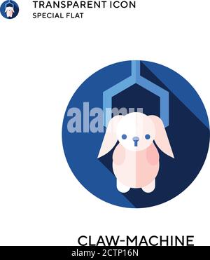 Claw-machine vector icon. Flat style illustration. EPS 10 vector. Stock Vector
