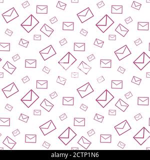 Mail envelope seamless pattern background. Business concept vector illustration. Email symbol pattern. Stock Vector