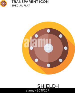 Shield-1 vector icon. Flat style illustration. EPS 10 vector. Stock Vector
