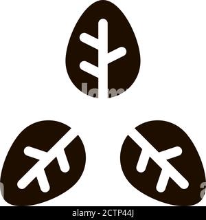Bush Offshoot Plant Leaves Vector Icon Stock Vector