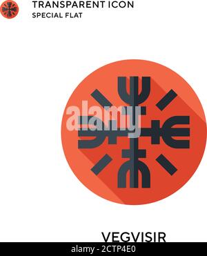 Vegvisir vector icon. Flat style illustration. EPS 10 vector. Stock Vector