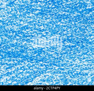 Crayon scribble background in blue tones on white paper. Stock Photo