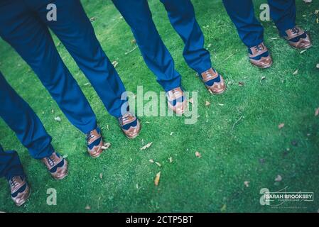 Got their blue suede shoes on so everything's gonna be alright! Stock Photo