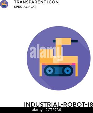 Industrial-robot-18 vector icon. Flat style illustration. EPS 10 vector. Stock Vector