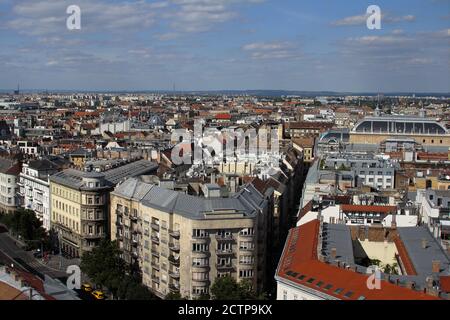 Budapest, Hungary - 10/07/2020: View of the streets of the city of Budapest, Hungary Stock Photo