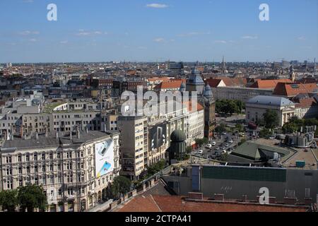 Budapest, Hungary - 10/07/2020: View of the streets of the city of Budapest, Hungary Stock Photo