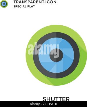Shutter vector icon. Flat style illustration. EPS 10 vector. Stock Vector