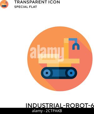 Industrial-robot-6 vector icon. Flat style illustration. EPS 10 vector. Stock Vector