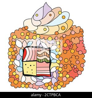 Zentangle Sushi. Hand drawn decorative vector illustration Stock Vector