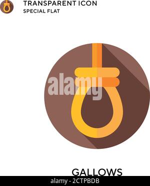 Gallows vector icon. Flat style illustration. EPS 10 vector. Stock Vector