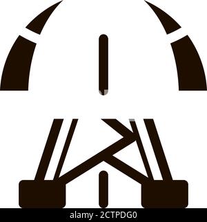 Oil-Derrick Planet Problem Vector Icon Stock Vector
