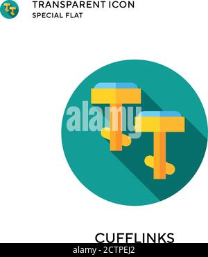 Cufflinks vector icon. Flat style illustration. EPS 10 vector. Stock Vector