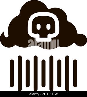 Acid Rain Earth Problem Vector Icon Stock Vector