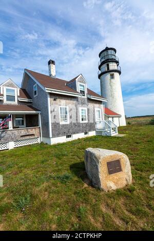 Highland Light, North Truro, Cape Cod National Seashore, Massachusetts,  United States Stock Photo