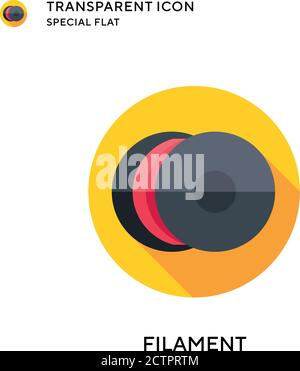 Filament vector icon. Flat style illustration. EPS 10 vector. Stock Vector