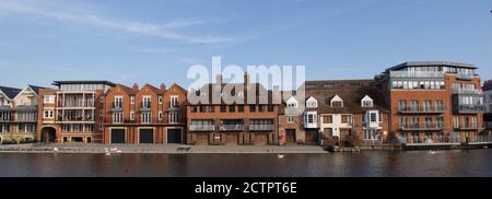 19 September 2020 - Windsor, England: View of waterfront along River Thames