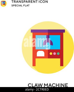 Claw machine vector icon. Flat style illustration. EPS 10 vector. Stock Vector