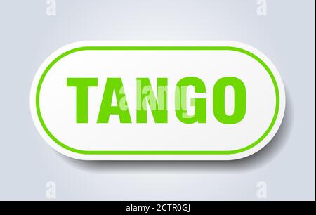 tango sign. rounded isolated sticker. white button Stock Vector Image ...