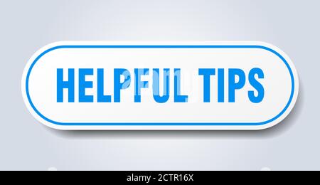 helpful tips sign. rounded isolated sticker. white button Stock Vector