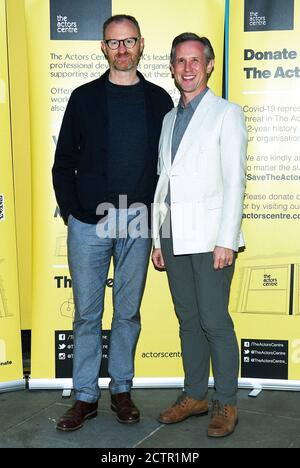 Mark Gatiss (left) and Ian Hallard arrive for the press night of Gemma LawrenceÕs new play Sunnymead Court at the Actors Centre in London. Stock Photo