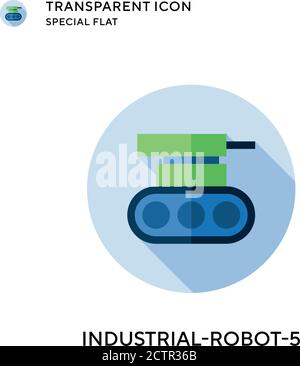 Industrial-robot-5 vector icon. Flat style illustration. EPS 10 vector. Stock Vector