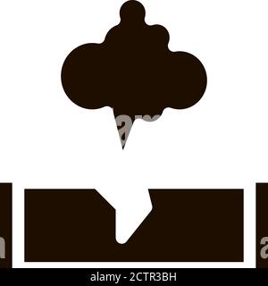 Gaz Pipe Break Pollution Vector Icon Stock Vector