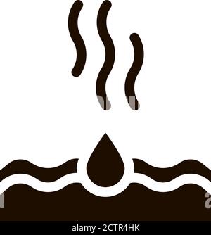 Drop Water Dripping In Sea Vector Icon Stock Vector