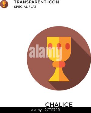 Chalice vector icon. Flat style illustration. EPS 10 vector. Stock Vector