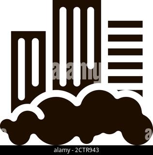 Building Skyscraper And Smog Vector Icon Stock Vector