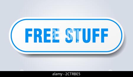 free stuff sign. rounded isolated sticker. white button Stock Vector