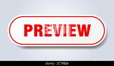 preview button. rounded sign isolated on white background Stock Vector ...