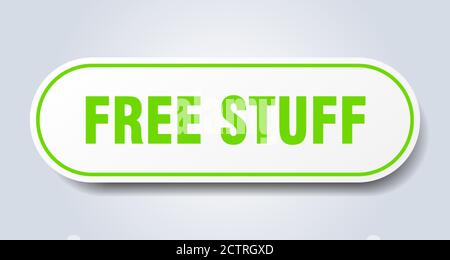 free stuff sign. rounded isolated sticker. white button Stock Vector