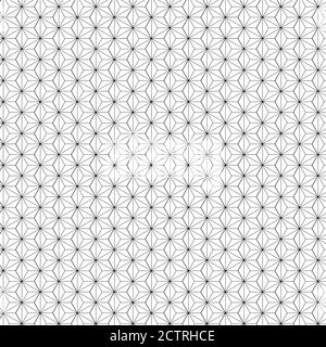 Asa no ha pattern aka Hemp seed pattern vector, Asanoha Japanese motif, sacred geometry Stock Vector