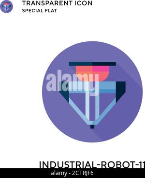 Industrial-robot-11 vector icon. Flat style illustration. EPS 10 vector. Stock Vector