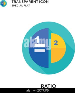 Ratio vector icon. Flat style illustration. EPS 10 vector. Stock Vector
