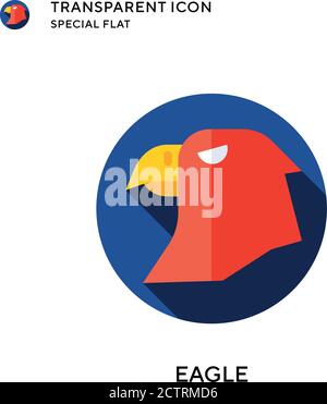Eagle vector icon. Flat style illustration. EPS 10 vector. Stock Vector