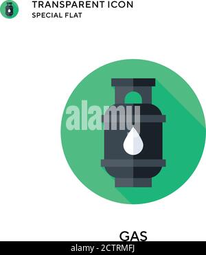 Gas vector icon. Flat style illustration. EPS 10 vector. Stock Vector